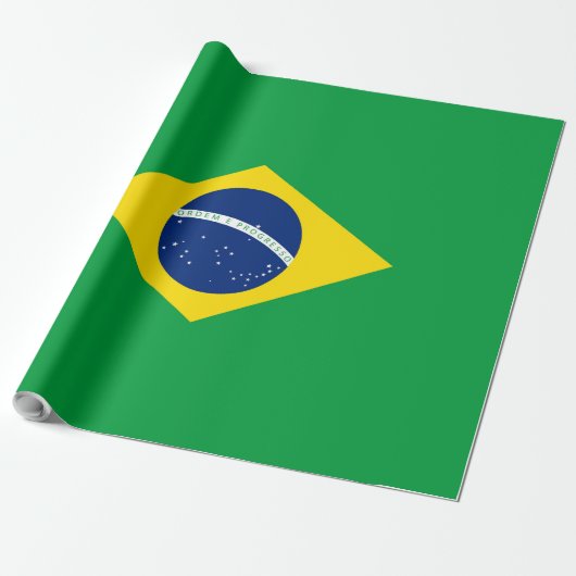 Papier Cadeau Drapeau du Brésil (Déroulé)