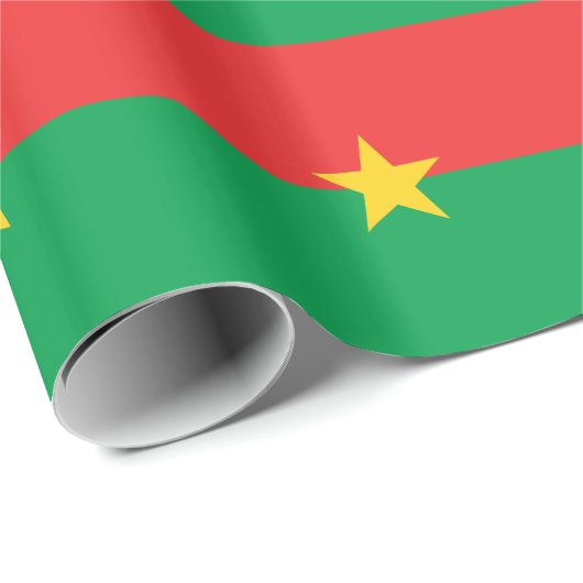 Papier Cadeau Drapeau du Burkina Faso patriotique (Coin rond)
