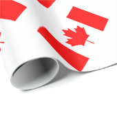Papier Cadeau Drapeau du Canada (Coin rond)
