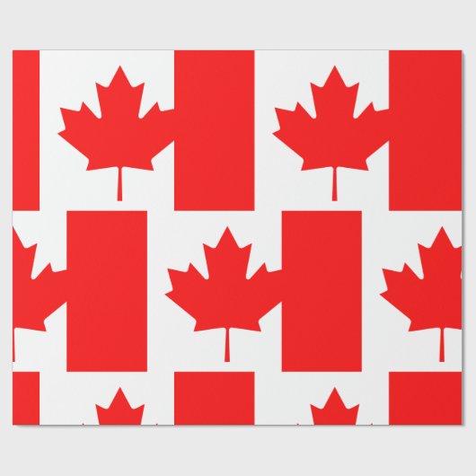 Papier Cadeau Drapeau du Canada (Plat)