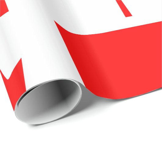 Papier Cadeau Drapeau du Canada (Coin rond)