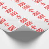 Papier Cadeau Drapeau du Canada CODE BARRES Canadien Barcode (Coin)