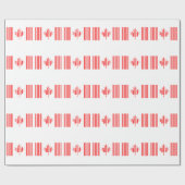 Papier Cadeau Drapeau du Canada CODE BARRES Canadien Barcode (Plat)