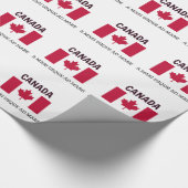 Papier Cadeau Drapeau du Canada et devise (Coin)