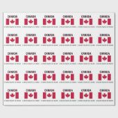 Papier Cadeau Drapeau du Canada et devise (Plat)