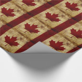 Papier Cadeau Drapeau du Canada / grunge (Coin)