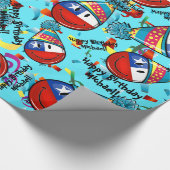 Papier Cadeau Drapeau du Chili dans un casquette | de partie (Coin)