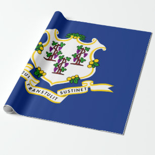 Papier Cadeau Drapeau du Connecticut (État des États-Unis)
