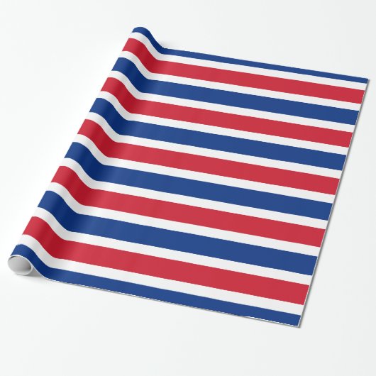 Papier Cadeau Drapeau du Costa Rica (Déroulé)