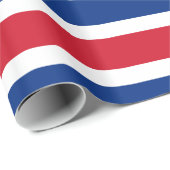 Papier Cadeau Drapeau du Costa Rica (Coin rond)