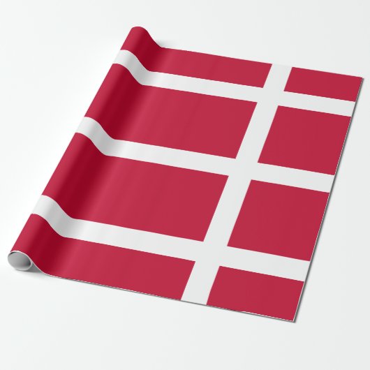 Papier Cadeau Drapeau du Danemark (Déroulé)