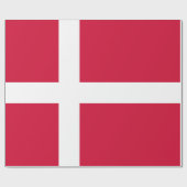 Papier Cadeau Drapeau du Danemark ou drap danois (Plat)