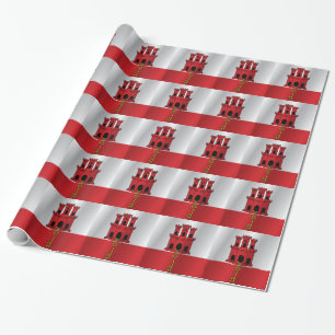 Papier Cadeau Drapeau du Gibraltar