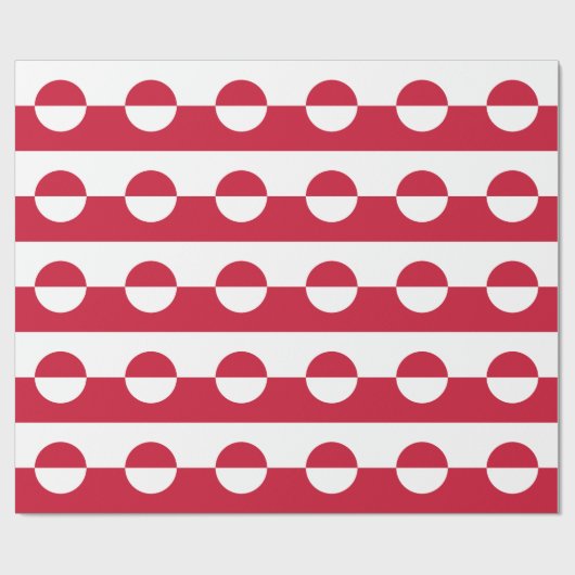 Papier Cadeau Drapeau du Groenland (Plat)