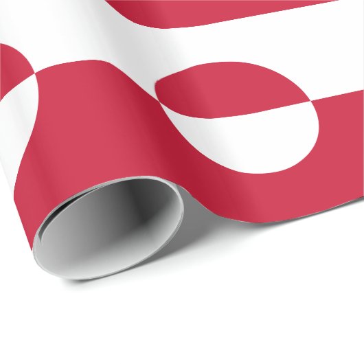 Papier Cadeau Drapeau du Groenland (Coin rond)