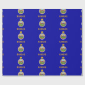 Papier Cadeau Drapeau du Kansas (Plat)