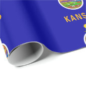 Papier Cadeau Drapeau du Kansas (Coin rond)