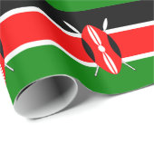 Papier Cadeau Drapeau du Kenya (Coin rond)