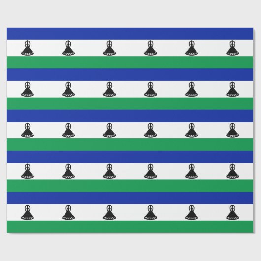 Papier Cadeau Drapeau du Lesotho (Plat)