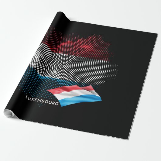 Papier Cadeau Drapeau du Luxembourg (Déroulé)