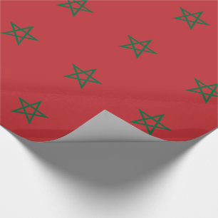 Papier Cadeau Drapeau du Maroc