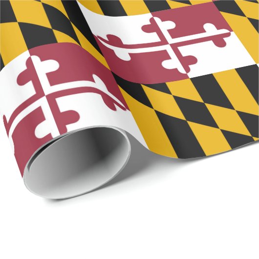 Papier Cadeau Drapeau du Maryland (Coin rond)