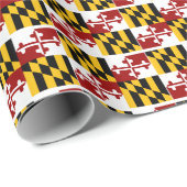 Papier Cadeau Drapeau du Maryland (Coin rond)