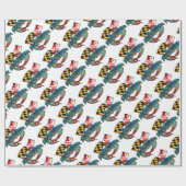Papier Cadeau Drapeau du Maryland de crabe bleu (Plat)