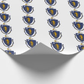 Papier Cadeau Drapeau du Massachusetts (Coin)