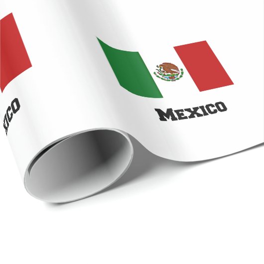Papier Cadeau Drapeau du Mexique (Coin rond)