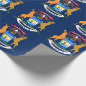 Papier Cadeau Drapeau du Michigan (Coin)