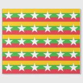 Papier Cadeau Drapeau du Myanmar (Plat)