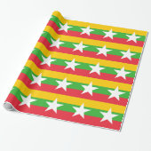 Papier Cadeau Drapeau du Myanmar (Déroulé)