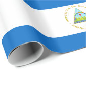 Papier Cadeau Drapeau du Nicaragua (Coin rond)
