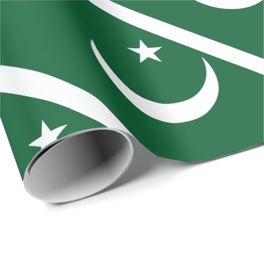 Papier Cadeau Drapeau du Pakistan (Coin rond)