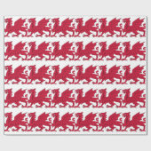 Papier Cadeau Drapeau du Pays de Galles - le dragon rouge - (Plat)