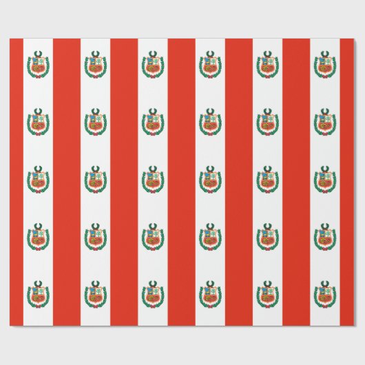 Papier Cadeau Drapeau du Pérou (Plat)
