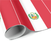 Papier Cadeau Drapeau du Pérou (Coin rond)