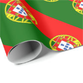 Papier Cadeau Drapeau du Portugal (Coin rond)