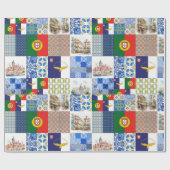 Papier Cadeau Drapeau du Portugal et Drapeau des Açores (Plat)