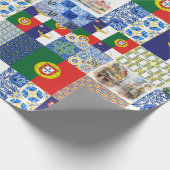 Papier Cadeau Drapeau du Portugal et Drapeau des Açores (Coin)