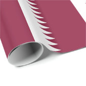 Papier Cadeau Drapeau du Qatar (Coin rond)