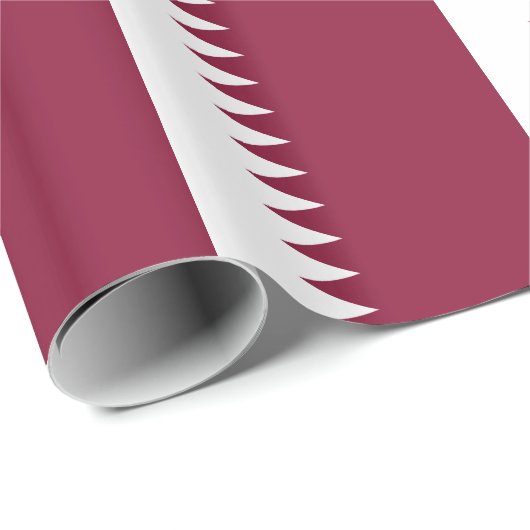 Papier Cadeau Drapeau du Qatar (Coin rond)
