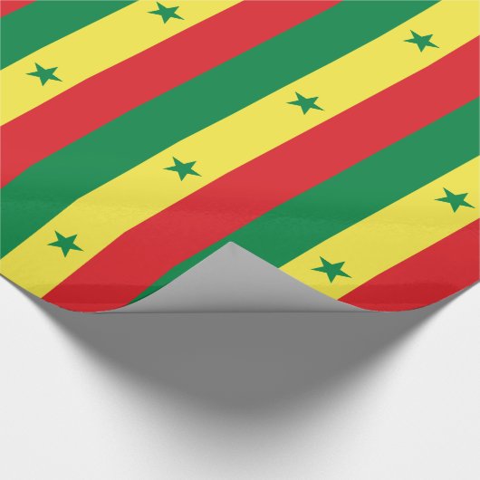 Papier Cadeau Drapeau du Sénégal (Coin)