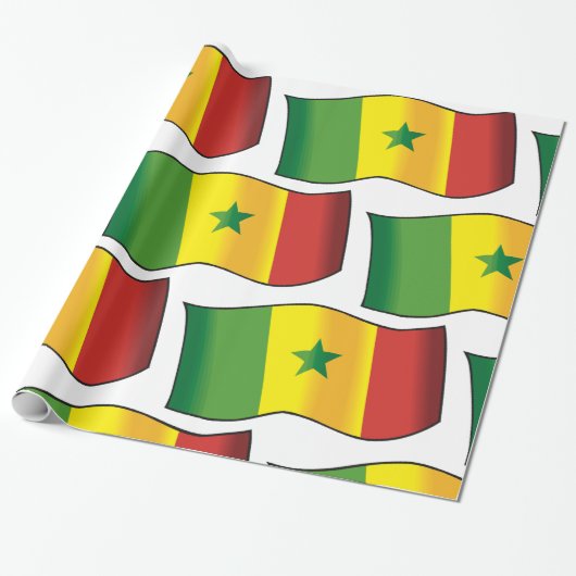 Papier Cadeau Drapeau du Sénégal (Déroulé)