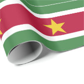 Papier Cadeau Drapeau du Suriname (Coin rond)
