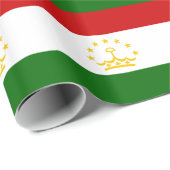 Papier Cadeau Drapeau du Tadjikistan (Coin rond)