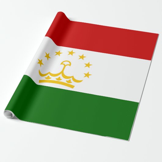 Papier Cadeau drapeau du Tadjikistan (Déroulé)