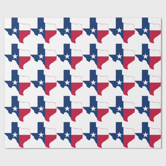 Papier Cadeau Drapeau du Texas (Plat)