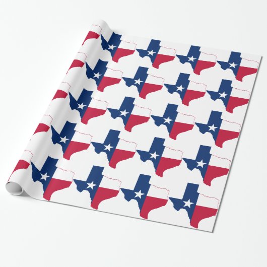 Papier Cadeau Drapeau du Texas (Déroulé)